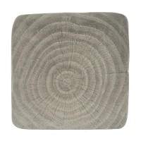 Twisted Hourglass Accent Side Table with MGO Composite, All-Weather End Table with UV-/Water-Resistant Finish, 11.5" L x 11.5" W x 16" H, Grey(m-6)