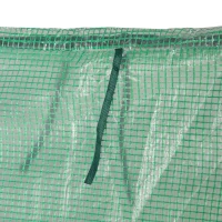 Outsunny 6' x 3' x 3' Portable Mini Greenhouse, Garden Green House Kit with 2 PE/Plastic Covers, Steel Frame and 2 Roll Up Zipper Windows, Dark Green(m-12)