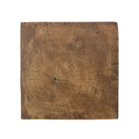Stylish MGO Accent Table with Realistic Wood-Grain Texture, All-Weather Side Table with Stable 77 Lbs Capacity, 12.5" L x 12.5" W x 18" H, Natural(m-11)