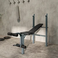 Soozier Incline Decline Weight Bench with Leg Extension and Barbell Rack, Adjustable Bench Press Weight Lifting Bench(m-10)
