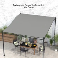 Pergola Canopy Replacement, Pergola Shade Cover for 10' x 10' Pergola (Outsunny 84C-038 Series), Dark Grey(m-8)