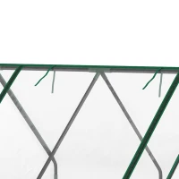Outsunny Steel Raised Garden Bed with Cover and Roll Up Door, Dual Use, 50"x37.4" Outdoor Greenhouse, Clear(m-13)