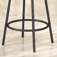 HOMCOM Bar Table Set Counter Height Barstools Set of 4 PU Cushioned Seats Rustic Brown(m-12)