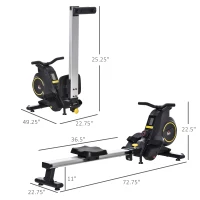 Soozier Magnetic Rowing Machine Adjustable Resistance Rower with LCD Digital Monitor Fully Body Health & Fitness for Home Use(m-3)