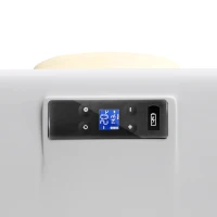 Outsunny 12 Volt Car Refrigerator, 17QT Car Fridge Electric Cooler, 12/24V DC and 100-240V AC, -4℉-50℉, Portable Refrigerator(m-12)