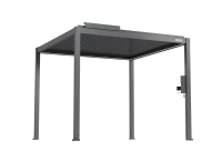 FlexPatio POWER+ Gen 2 Motorized Pergola – Motorized Louvers, 10'L x 10'W, Gray, 6063-T5 Aluminum(m-2)