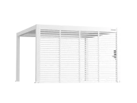 Flexpatio Privacy Shutter Walls — All-Aluminum Adjustable 0–180° Side Shutter Add-On, 13' Side, White for Pergola Privacy and Shade(m-2)
