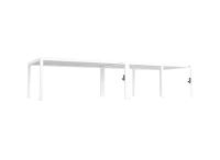 FlexPatio POWER+ PRO Gen 2 Motorized Pergola 13' x 40' (10-Post) White 6063-T5 Aluminum with Motorized Louvers & LED Lighting(m-2)