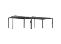 FlexPatio POWER+ Gen 2 Motorized Pergola — 13'L x 33'W Gray 6063-T5 Aluminum with Motorized Louvers(m-2)