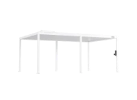 FlexPatio POWER+ Gen 2 Motorized Pergola with Motorized Louvers, App Control, 13'L x 20'W, White, 6063-T5 Aluminum(m-2)