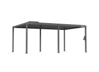 FlexPatio POWER+ Gen 2 Motorized Pergola, 13'L x 20'W Gray – 6063-T5 Aluminum, Motorized Louvers & LED(m-2)