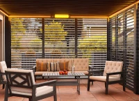 Flexpatio FlexPatio POWER+ PRO Gen 2 Motorized Pergola 10' x 10' Gray 6063-T5 Aluminum, 450.0 lb, Motorized Louvers(m-11)