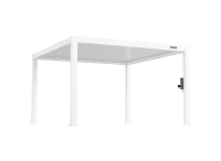 FlexPatio POWER+ PRO Gen 2 Motorized Pergola 13' x 13' White – 6063-T5 Aluminum, Motorized Louvers, LED, IP68 Outlets, 165 MPH Wind(m-2)