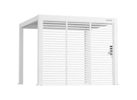 Flexpatio Privacy Shutter Walls — All-Aluminum Adjustable 0–180° Side Shutter Add-On, 10' Side, White for Pergola Privacy and Shade(m-2)