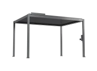 FlexPatio POWER+ Gen 2 Motorized Pergola – Motorized Louvers, 10'L x 13'W, Gray, 6063-T5 Aluminum(m-2)