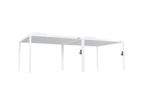 FlexPatio POWER+ Gen 2 Motorized Pergola with Motorized Louvers, App Control, 13'L x 26'W, White, 6063-T5 Aluminum(m-2)