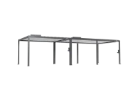 FlexPatio POWER+ Gen 2 Motorized Pergola 13'L x 33'W Gray with White Louvers 6063-T5 Aluminum 8'2'' H(m-2)