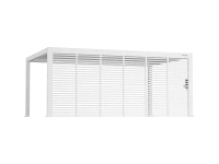 Flexpatio Privacy Shutter Walls Adjustable All-Aluminum Shutters 20' Side White - Pergola Privacy & Shade(m-2)