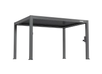 FlexPatio POWER+ PRO Gen 2 Motorized Pergola with Adjustable Louvers, 10' x 13', Gray, 6063-T5 Aluminum(m-2)
