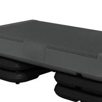 Soozier Adjustable Aerobic Stepper, 3-Level with Risers 4", 6", 8" Exercise Step Platform for Home Gym Fitness Workout, 330lbs Weight Capacity, Grey(m-11)