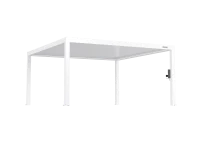 FlexPatio POWER+ PRO Gen 2 Motorized Pergola 16' x 16' White - 6063-T5 Aluminum Louvered Roof with LED Lighting(m-2)