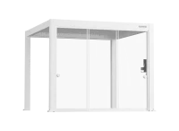 Flexpatio Glass Doors for Gen 2 Perogla - 10mm Tempered Glass Sliding Doors, 100% Aluminum Rail, 10' Side White(m-2)