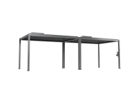 FlexPatio POWER+ Gen 2 Motorized Pergola - Motorized Louvered 6063-T5 Aluminum Patio Cover, 10'L x 26'W, Gray(m-2)