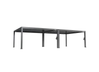 FlexPatio POWER+ PRO Gen 2 Motorized Pergola 16' x 32' Gray - 6063-T5 Aluminum, Motorized 120° Louvers, LED, IP68, 165 MPH/50 PSF(m-2)