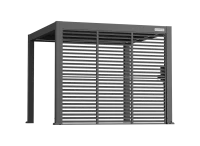 Flexpatio Privacy Shutter Walls Adjustable All-Aluminum Shutters for Pergola - 10' Side Gray, 0–180° Light and Airflow Control(m-2)