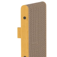 PawHut 2PCS Cat Scratching Board L Shape Cat Scratcher Cat Scratching Pad with 3 Toy Balls, Catnip(m-10)