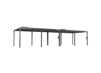 FlexPatio POWER+ Gen 2 Motorized Pergola — 13'L x 40'W Gray 6063-T5 Aluminum with Motorized Louvers(m-2)