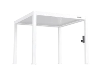 FlexPatio POWER+ PRO Gen 2 Motorized Pergola, Motorized Louvers, 10' x 10', White, 6063-T5 Aluminum(m-2)