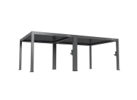 FlexPatio POWER+ PRO Gen 2 Motorized Pergola, 13' x 23', Gray, 6063-T5 Aluminum, Motorized Louvers & LED Lighting(m-2)