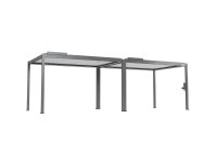 FlexPatio POWER+ Gen 2 Motorized Pergola, 10'L x 26'W Gray with White Louvers, 6063-T5 Aluminum, Motorized Louvers & Integrated LED(m-2)