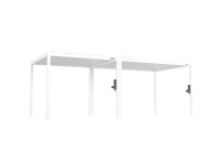 FlexPatio POWER+ Gen 2 Motorized Pergola — Louvered Motorized Roof, 10'L x 23'W, White, 6063-T5 Aluminum(m-2)