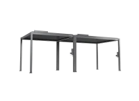FlexPatio POWER+ Gen 2 Motorized Pergola with Motorized Louvers, 10'L x 23'W, Gray, 6063-T5 Aluminum(m-2)