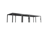 FlexPatio POWER+ PRO Gen 2 Motorized Pergola 13' x 40' (12-Post) Gray - 6063-T5 Aluminum, IP68 Outlets, 165 MPH Wind(m-2)