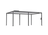 FlexPatio POWER+ Gen 2 Motorized Pergola 13'L x 20'W Gray with White Louvers 6063-T5 Aluminum, Motorized Louvers(m-2)