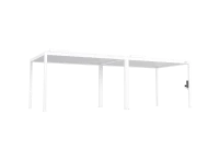 FlexPatio POWER+ Gen 2 Motorized Pergola with Motorized Louvers and LED, 10'L x 26'W White 6063-T5 Aluminum Outdoor Pavilion(m-2)