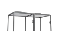 FlexPatio POWER+ Gen 2 Motorized Pergola, Motorized Louvered Aluminum Patio Cover - 10'L x 20'W, Gray with White Louvers(m-2)