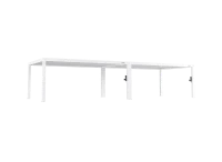 FlexPatio POWER+ PRO Gen 2 Motorized Pergola 13' x 40' (8-Post) White 6063-T5 Aluminum with Motorized Louvers & LED Lighting(m-2)