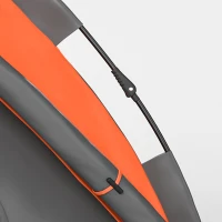 Outsunny Pop up Camping Tent, 3-4 Man Family Tent, 3000mm Waterproof, with Carry Bag and Top Hook, Dark Grey and Orange(m-10)