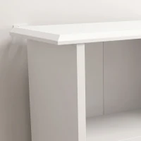 HOMCOM 9-Tier DVD Shelf with 7 Adjustable Shelves, Slim CD Shelf, Holds 252 CDs, 147 DVDs or 189 Blu-rays, White(m-11)
