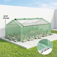 Outsunny Mini Greenhouse, Portable Garden Green House with Zipper Windows, PE Cover for Outdoor, Indoor, 71" x 36" x 28", Green(m-3)