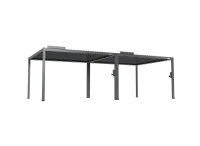 FlexPatio POWER+ Gen 2 Motorized Pergola, 13'L x 26'W Gray – 6063-T5 Aluminum, Motorized Louvers & LED Lighting(m-2)