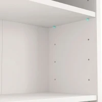 HOMCOM 9-Tier DVD Shelf with 7 Adjustable Shelves, Slim CD Shelf, Holds 252 CDs, 147 DVDs or 189 Blu-rays, White(m-10)