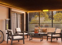 Flexpatio Privacy Shutter Walls Adjustable All-Aluminum Shutters for Pergola - 10' Side Gray, 0–180° Light and Airflow Control(m-5)