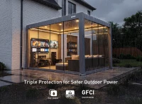 FlexPatio POWER+ PRO Gen 2 Motorized Pergola 13' x 13' Gray - 6063-T5 Aluminum Motorized Louvers, LED, IP68 Outlets, 165 MPH Wind, 50 PSF Snow(m-9)