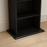 HOMCOM 9-Tier DVD Shelf with 7 Adjustable Shelves, Slim CD Shelf, Holds 252 CDs, 147 DVDs or 189 Blu-rays, Black(m-12)
