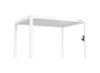 FlexPatio POWER+ PRO Gen 2 Motorized Pergola 10' x 13' White 6063-T5 Aluminum with Motorized Louvers, LED, IP68 Outlets, 165 MPH Wind(m-2)
